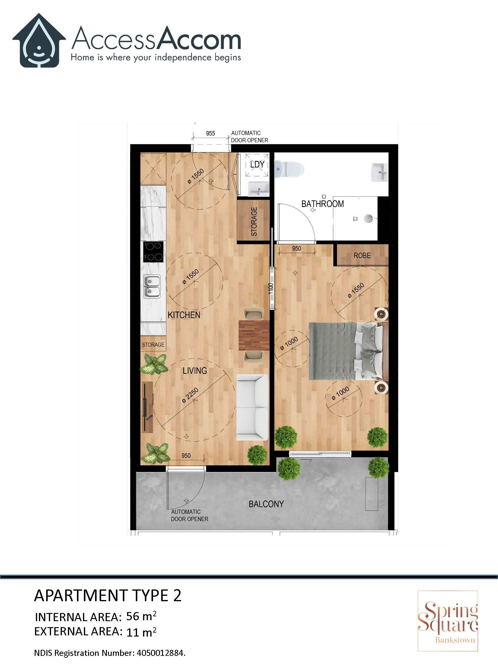 Bankstown Floorplans Apt Type 2 image