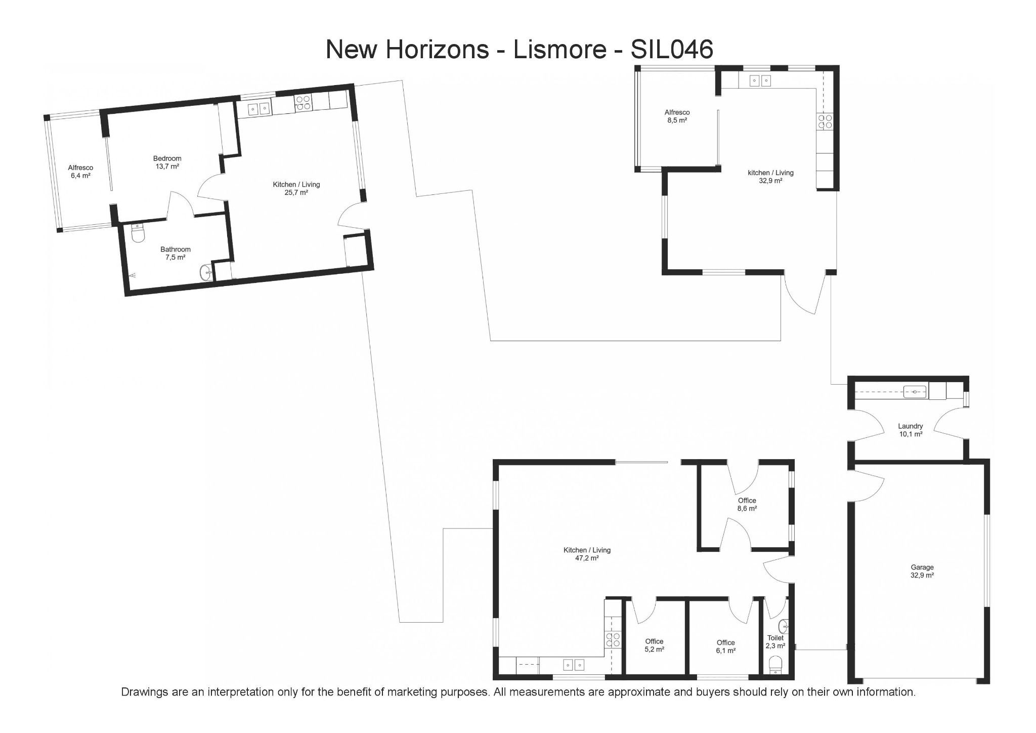 Horizons   Lismore - SIL046 - 1. Floor - 2D Floor Plan