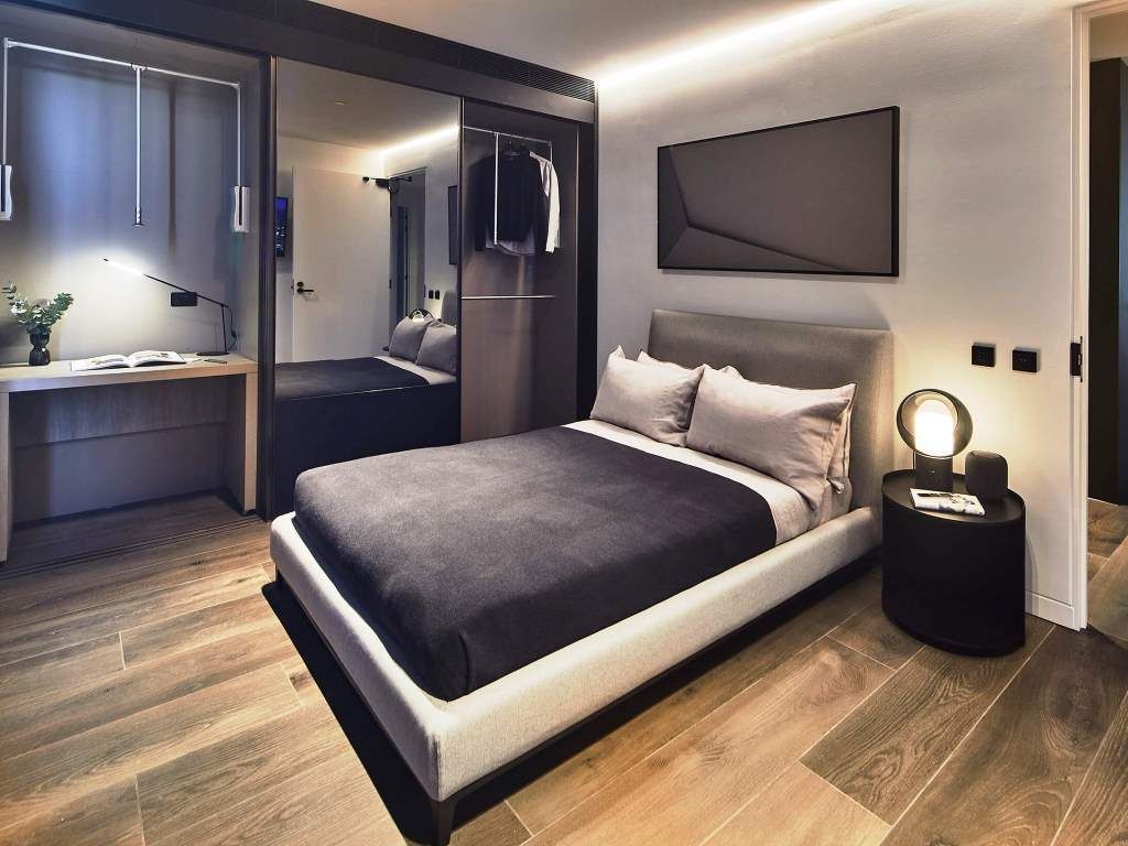 A bedroom of the four-bedroom home.