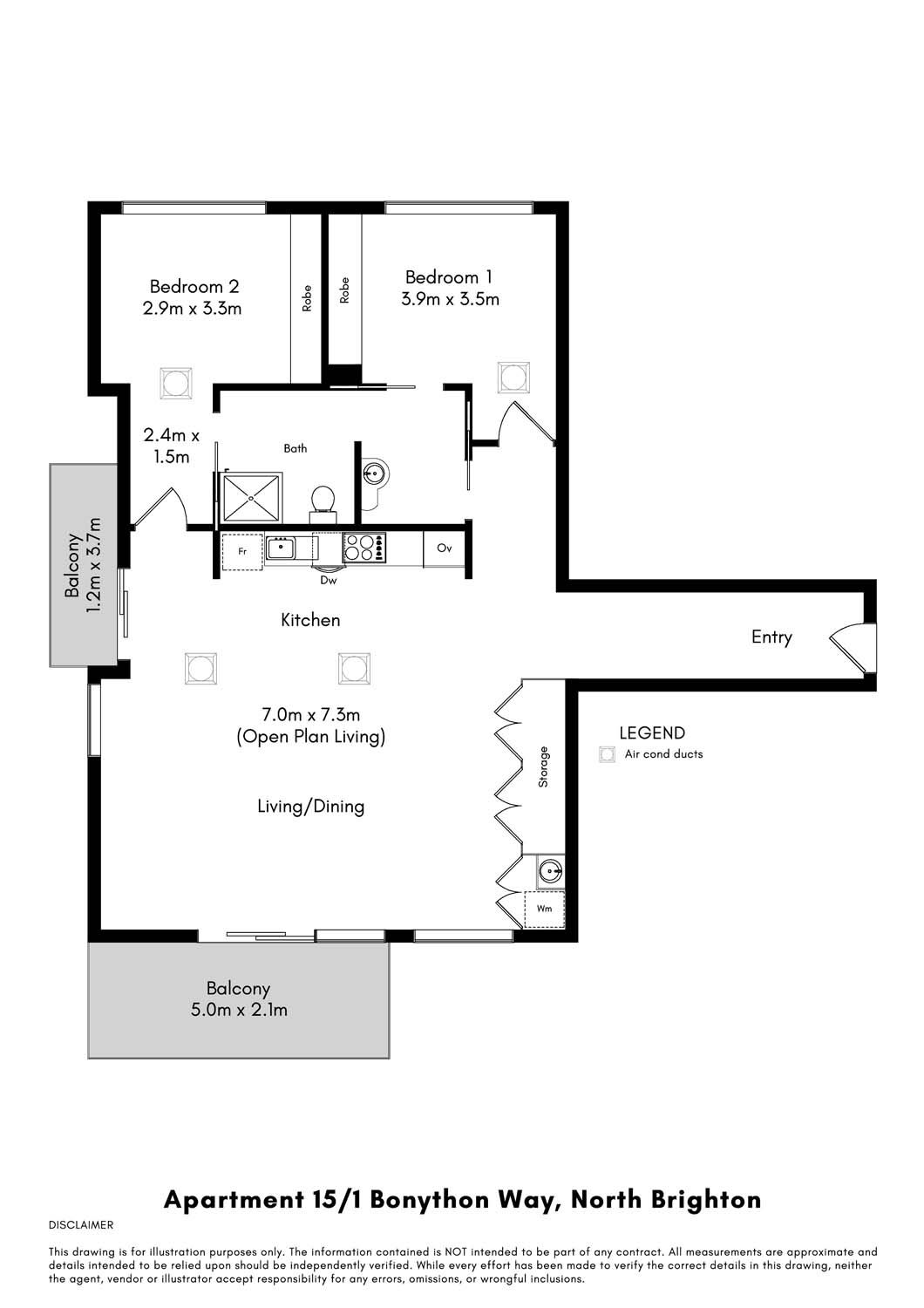 Apartment 15 1 Bonython Way, North Brighton floorplan
