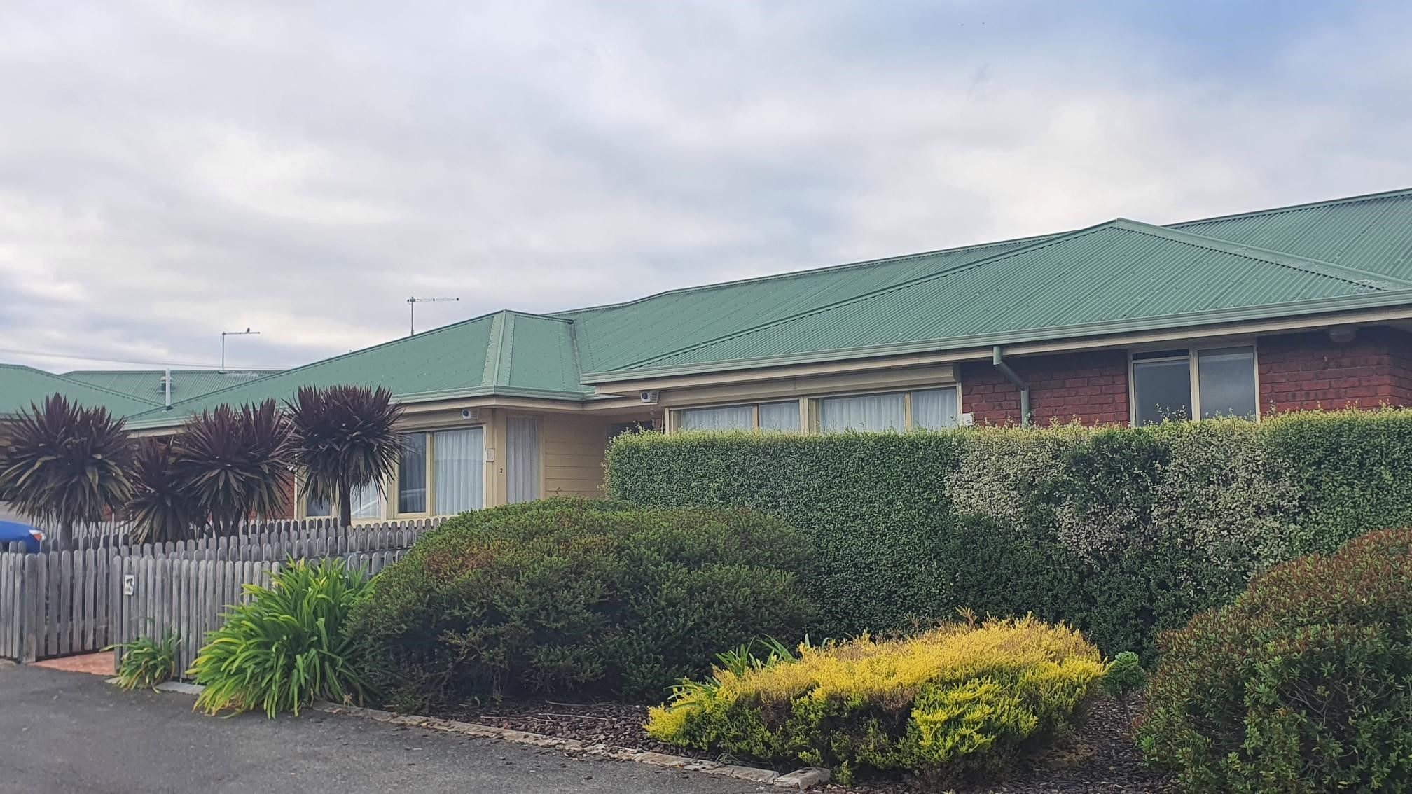 Side view of front entrance