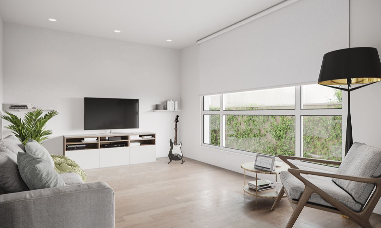 Separated media/family room