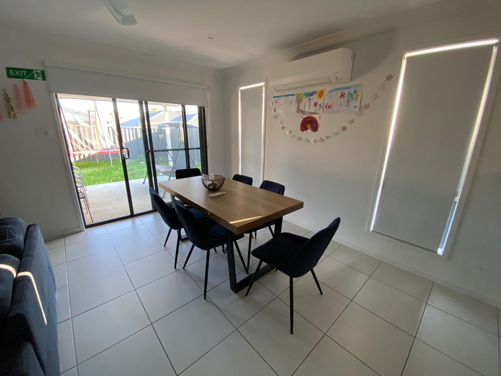 Open plan living area with dining room and living room