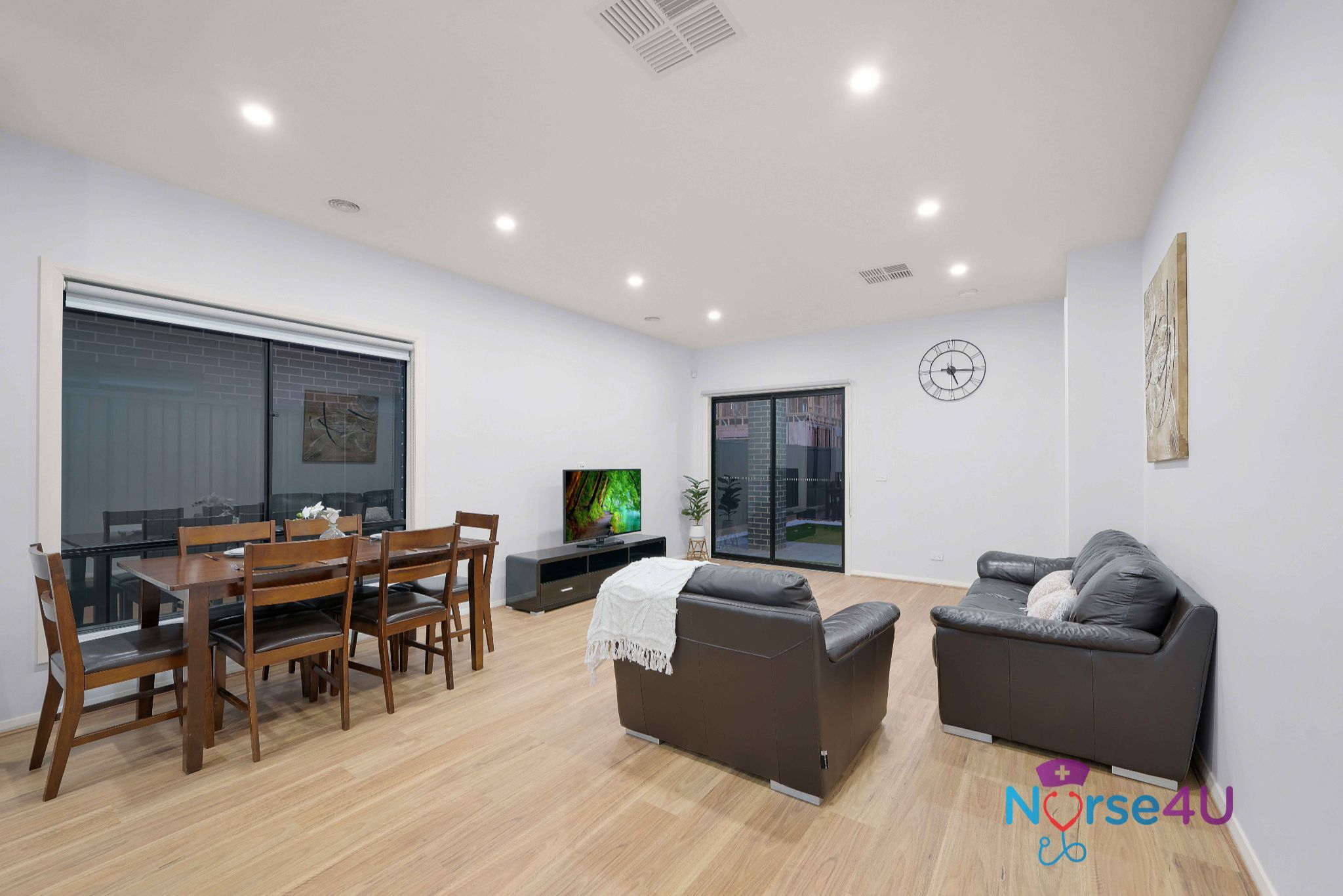 Shared living and dining area