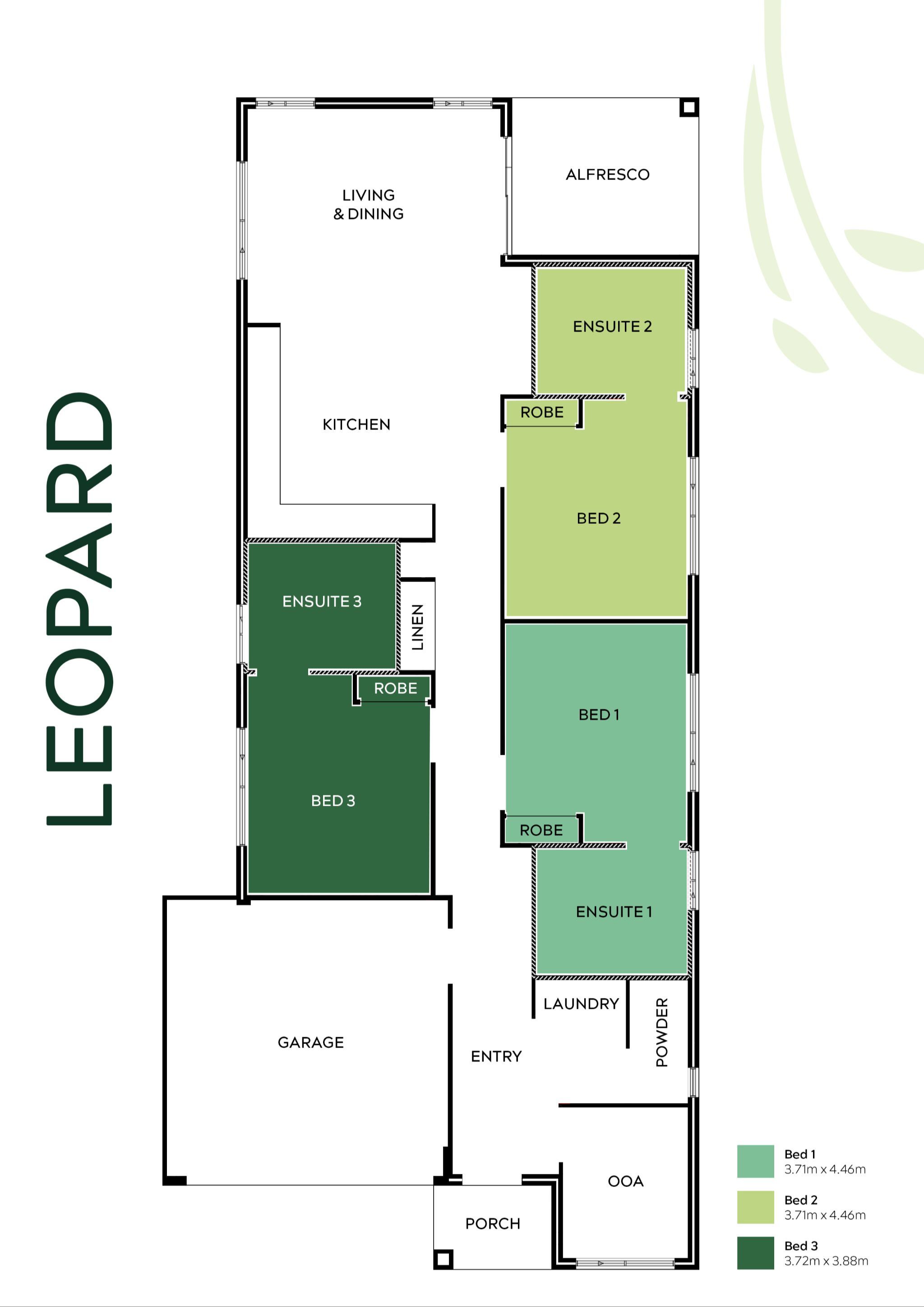 Leopard - Floor Plan w Room Allocations