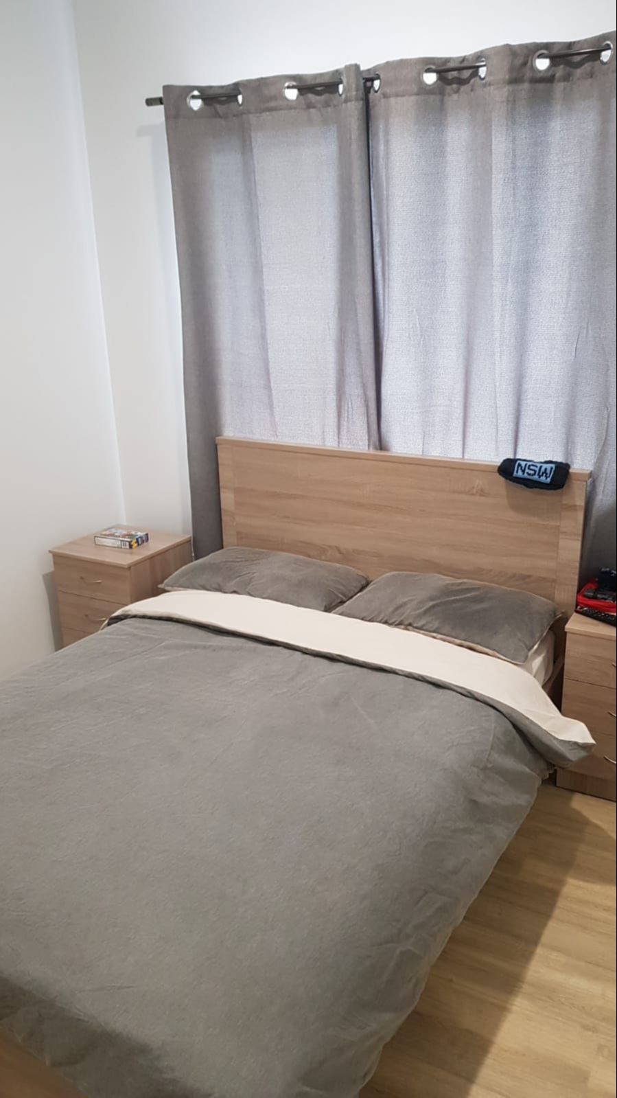 Guys room with bed and desk