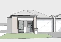 Two bed front elevation One house