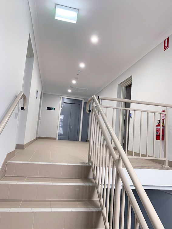 Matthew House pstairs foyer and lift